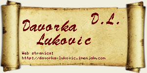 Davorka Luković vizit kartica